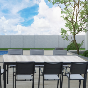 Arizona Tile Top Aluminium Extension Dining Table - Image 18