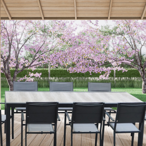 Arizona Tile Top Aluminium Extension Dining Table - Image 20