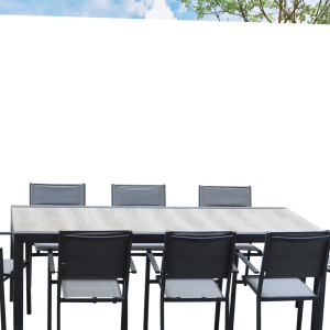 Arizona Tile Top Aluminium Extension Dining Table - Image 17