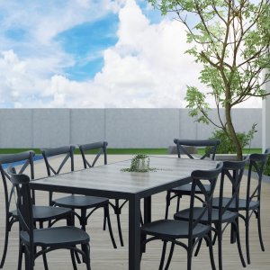 Arizona Tile Top Aluminium Extension Dining Table - Image 6