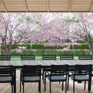 Arizona Tile Top Aluminium Extension Dining Table - Image 7