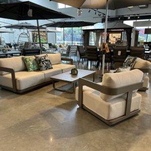 Florida 3 Pce Aluminium Sofa Lounge Setting - Image 14