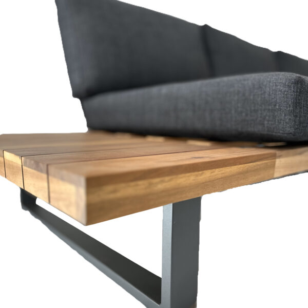 Boston 3pce Timber & Aluminium Corner Sofa Setting - Image 6