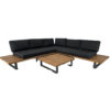 Boston 3pce Timber & Aluminium Corner Sofa Setting - Image 3