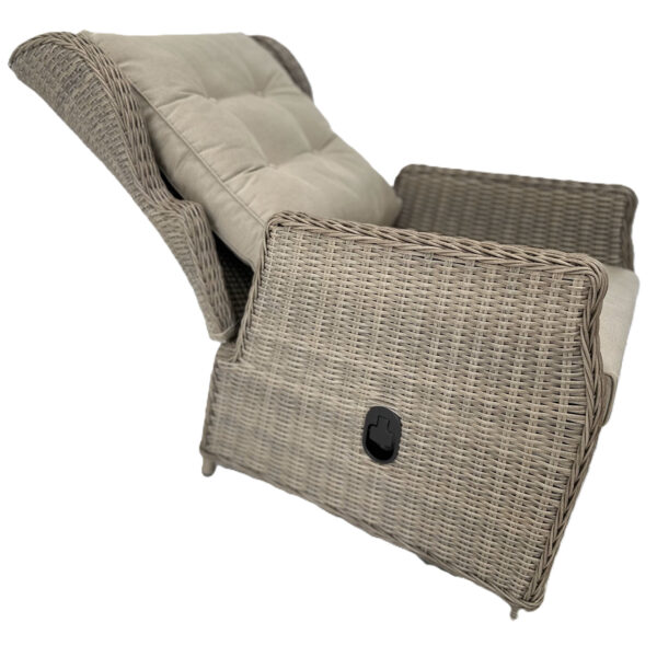 Brix Reclining High Back Wicker 2pce Relax Set - Mixed Grey - Image 7