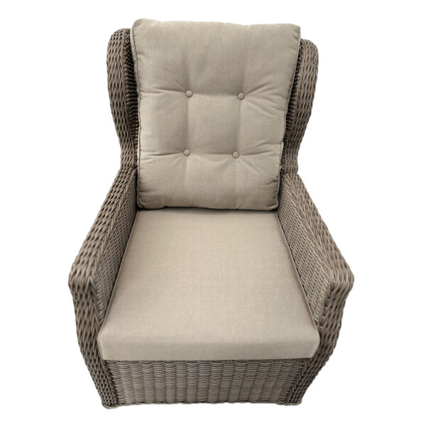 Brix Reclining High Back Wicker 2pce Relax Set - Mixed Grey - Image 3