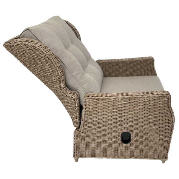 Brix Reclining High Back Wicker 2pce Relax Set - Natural Rattan - Image 4