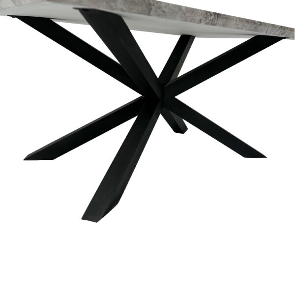 Carrara 150cmx90cm Faux Grey Marble Stone Dining Table - Image 4