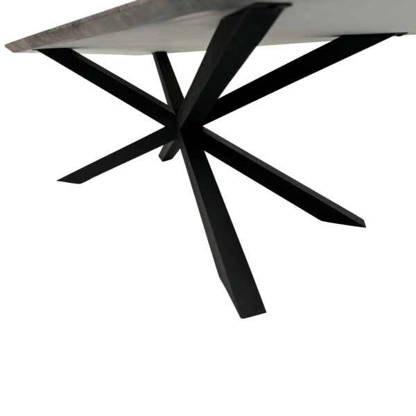 Carrara 220cmx90cm Faux Grey Marble Stone Dining Table - Image 3