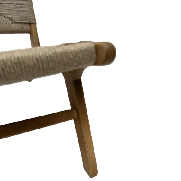 Delhi Timber & Wicker Lounge Chair - Image 3