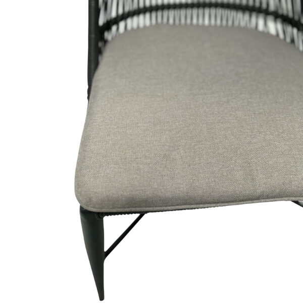 Emery Steel & Rope Armless Dining Chair - Image 3
