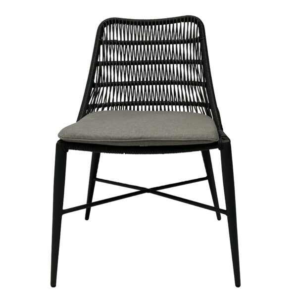Emery Steel & Rope Armless Dining Chair - Image 4