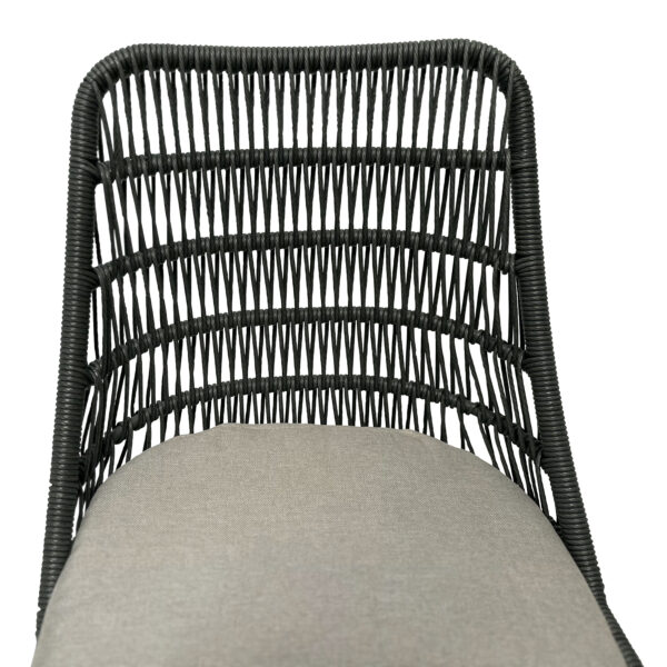Emery Steel & Rope Armless Dining Chair - Image 2