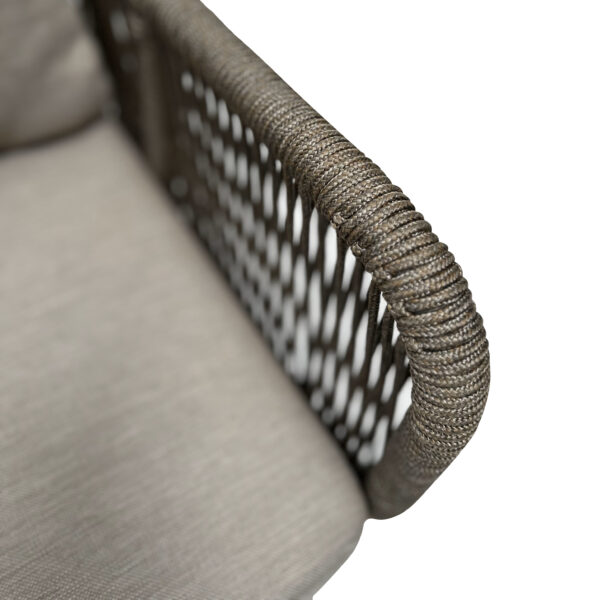 Enola Aluminium, Timber and Rope Dining Chair - Image 5