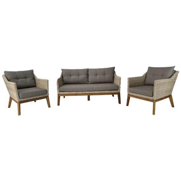 Larissa 3pce Wicker Sofa Lounge Setting