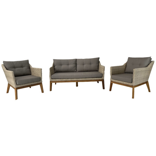 Larissa 3pce Wicker Sofa Lounge Setting - Image 2