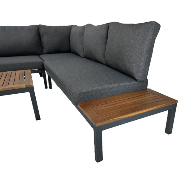 Lila 4pce Timber & Aluminium Corner Sofa Setting - Image 2
