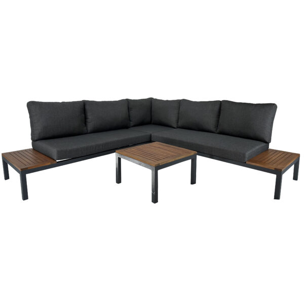 Lila 4pce Timber & Aluminium Corner Sofa Setting - Image 4