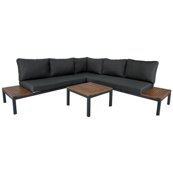 Lila 4pce Timber & Aluminium Corner Sofa Setting