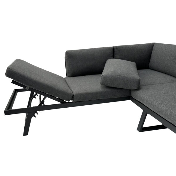 Mahini 3 pce Aluminium Corner Sofa Setting - Image 9