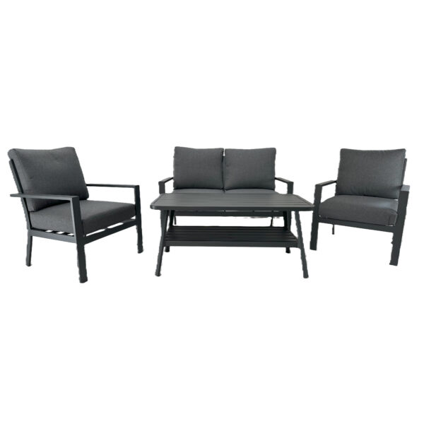 Manhattan 4pce Aluminium Sofa Lounge Setting (with Two Seat Sofa) - Image 5