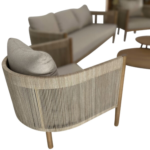 Marche 5pce Timber Sofa Lounge Setting - Image 4