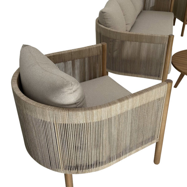 Marche 5pce Timber Sofa Lounge Setting - Image 9