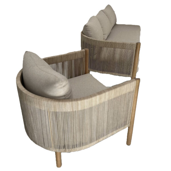 Marche 5pce Timber Sofa Lounge Setting - Image 11