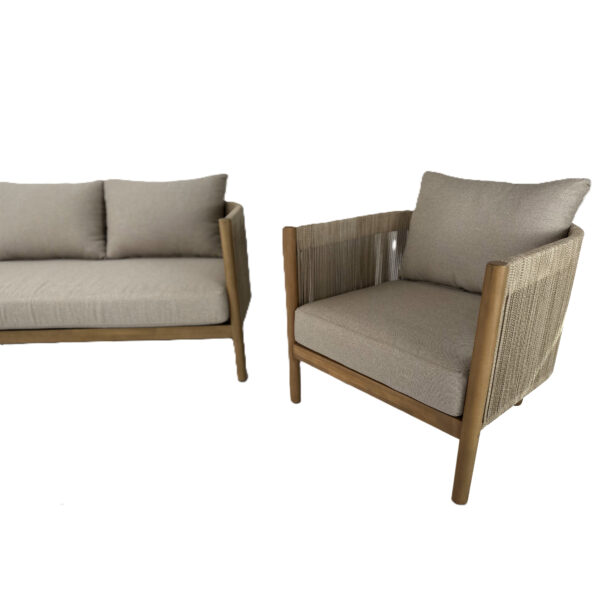 Marche 5pce Timber Sofa Lounge Setting - Image 13