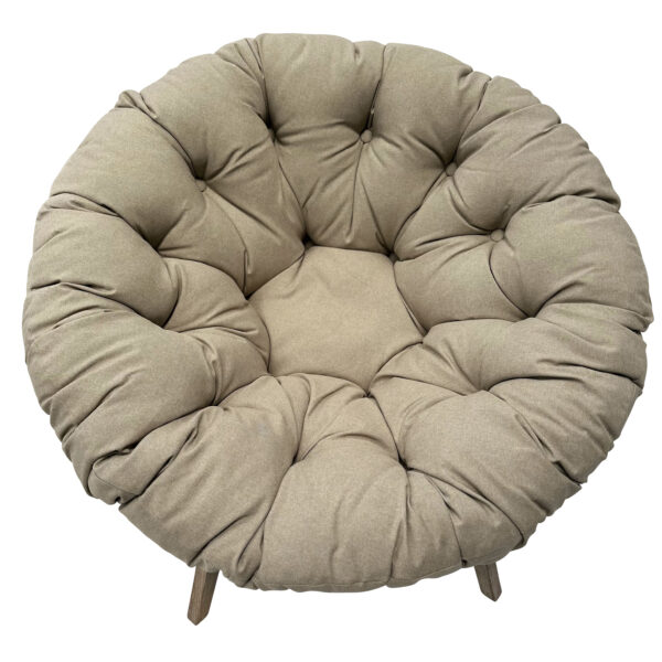 Moon Rope-Weave Relaxing lounge Chair with Timber Legs - Image 2