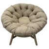 Moon Rope-Weave Relaxing lounge Chair with Timber Legs