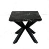 Nero 60cm Square Faux Black Marble Stone Drinks Table