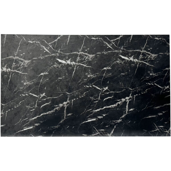 Nero 150cmx90cm Faux Black Marble Stone Dining Table - Image 8