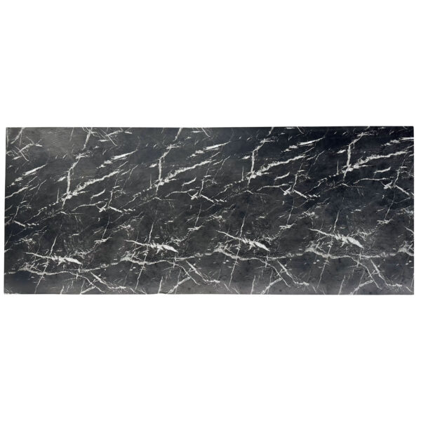 Nero 220cmx90cm Faux Black Marble Stone Dining Table - Image 3