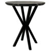 Nero 90cm Faux Black Marble Stone Round Bar Table