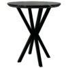 Nero 90cm Faux Black Marble Stone Round Bar Table - Image 2