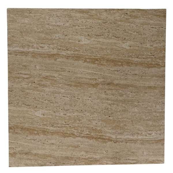 Travertino 60cm Square Faux Travertine Stone Drinks Table - Image 4