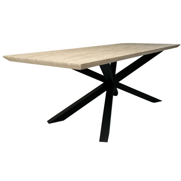 Travertino 220cmx90cm Faux Travertine Stone Dining Table