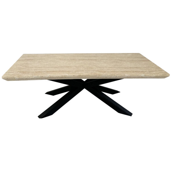 Travertino 130x70cm Faux Travertine Stone Coffee Table