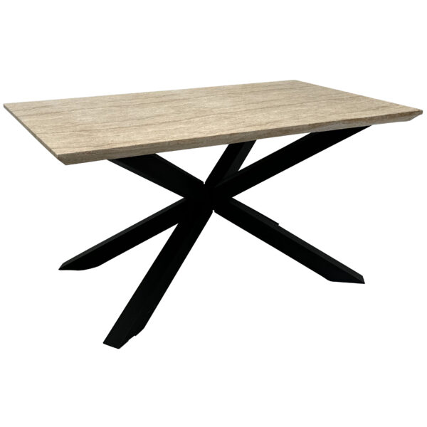 Travertino 150cmx90cm Faux Travertine Stone Dining Table