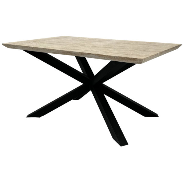 Travertino 150cmx90cm Faux Travertine Stone Dining Table - Image 3