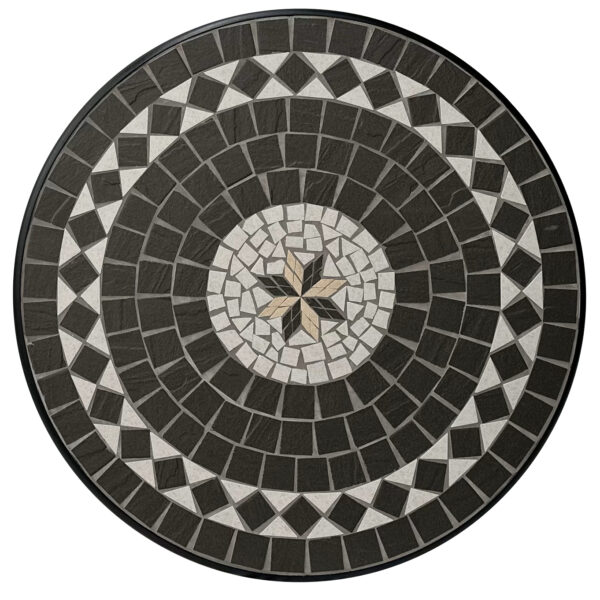 Tunis 90cm Round Mosaic Balcony Table - Image 2